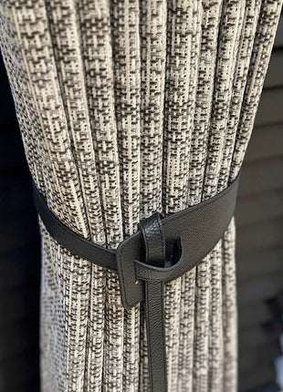 Modern tweed effect beige chenille blackout curtain