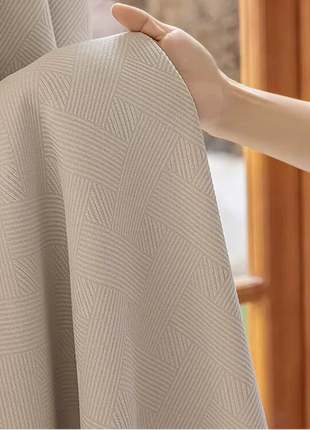 Modern Linen Beige Curtain
