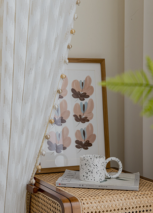 Vela23 voilage blanc motifs