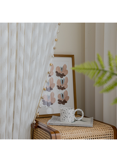 Vela23 voilage blanc motifs