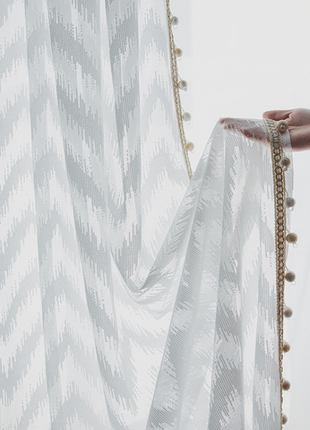 Vela23 voilage blanc motifs