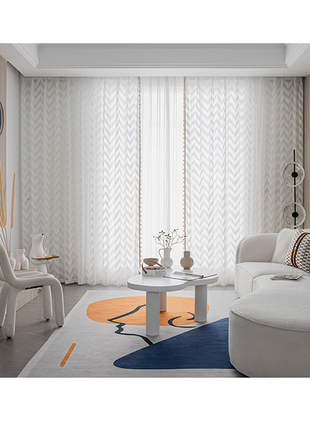 Vela23 voilage blanc motifs