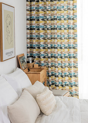 Coloré Jaune Bleu Marron