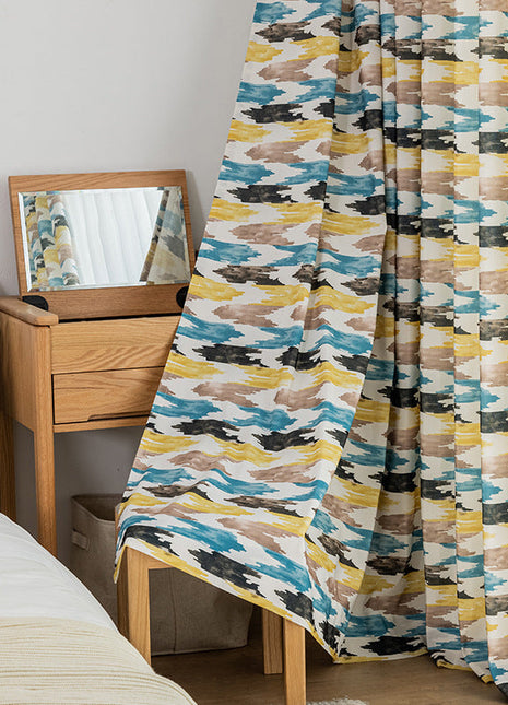 Coloré Jaune Bleu Marron