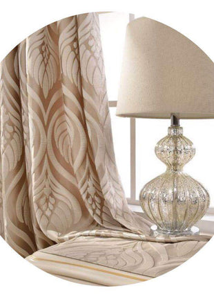 Double Rideaux Motif Feuilles