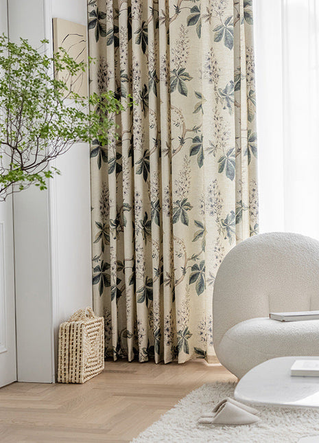 Rideau Elegant a Feuilles