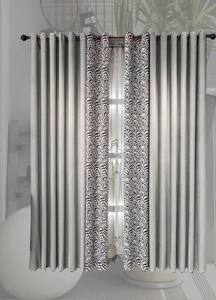 Rideau Gris Motif Zebre