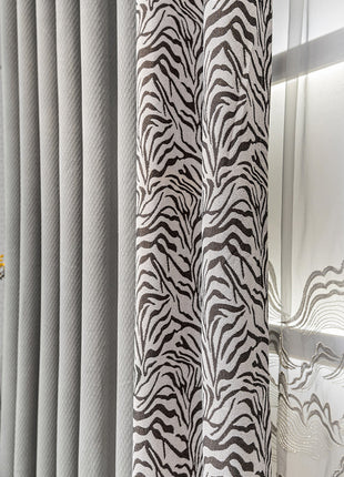 Rideau Gris Motif Zebre