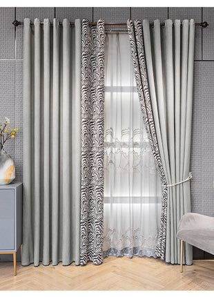 Rideau Gris Motif Zebre