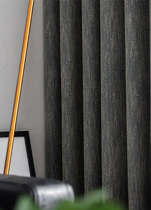 Rideau Gris et Bleu Canard