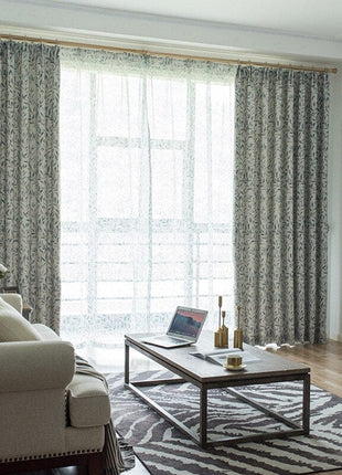 Rideau Motif Feuille