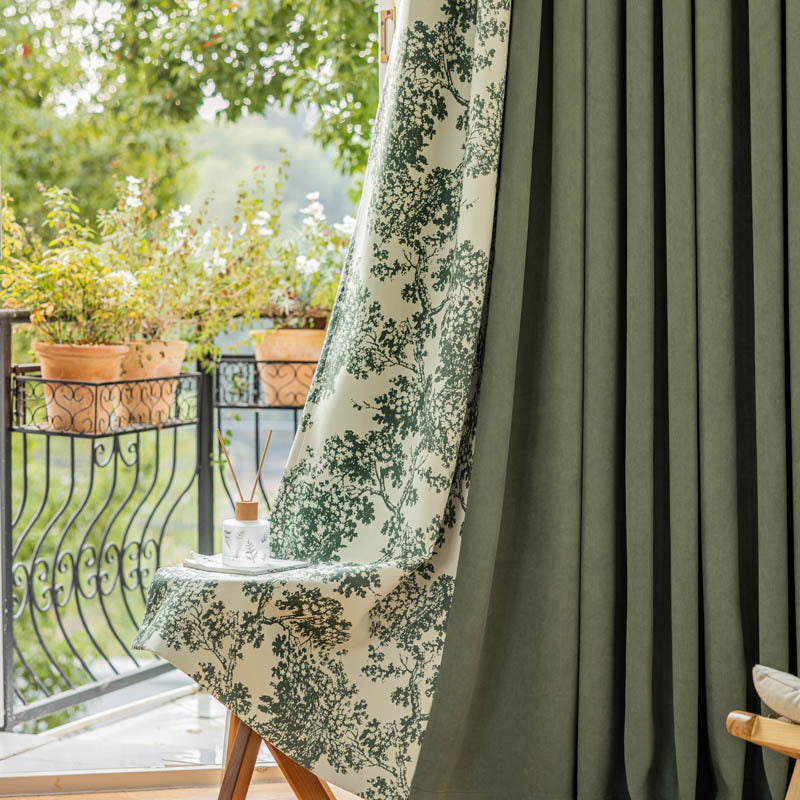 Alvin Rideaux Green Pattern Curtain|Home Curtains® – Rideaux Deco