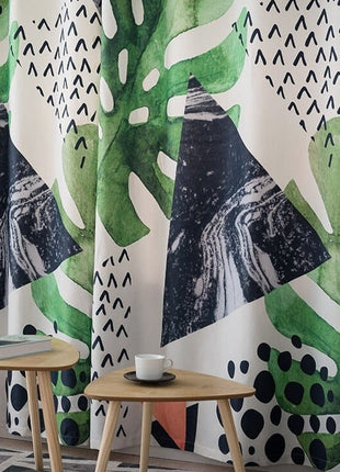 Rideau Occultant Motif Feuille