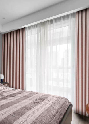 Rideau Rose Brillant Moderne