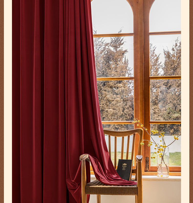 Red Velvet Curtain | Deco® Curtains – Rideaux Deco