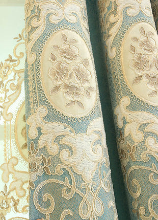 Rideau Royal Bleu Brodé