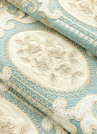 Rideau Royal Bleu Brodé