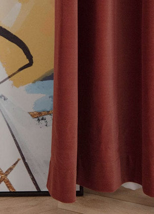 Rideau Salon Rouge et Gris