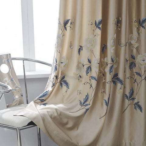 Beige Satin Curtain