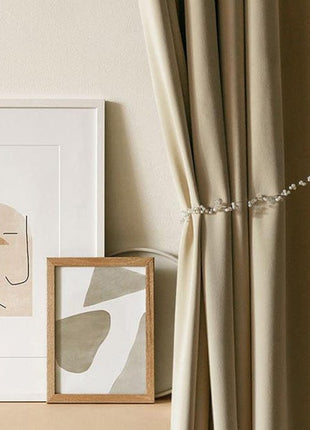 Rideau Velours Beige