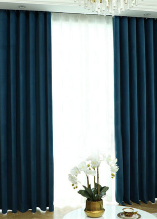 Rideau Velours Bleu Canard