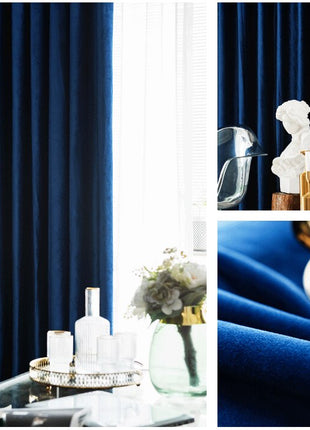 Rideau Velours Bleu