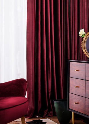 Rideau Velours Rouge