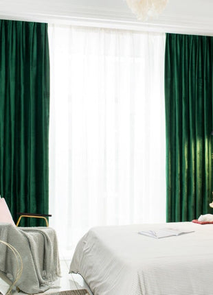 Rideau Velours Vert