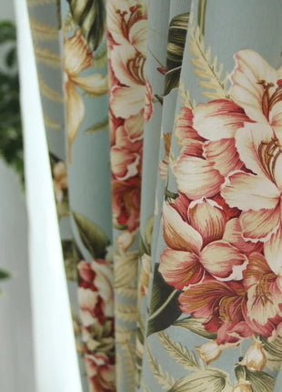 Rideau Vert Vintage Fleuri