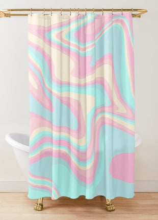 Rideau de Douche Rose  (L180cm x H200cm)