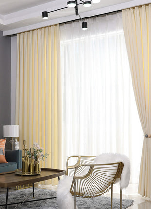 Rideau en Velours Beige