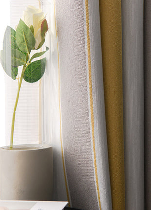Rideau jaune Gris Blanc
