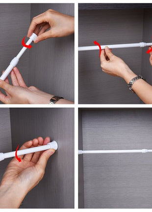 Tringle à Rideau Extensible sans Percage (30-90cm)