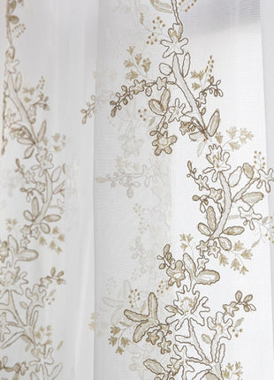 Voilage Blanc Brodé