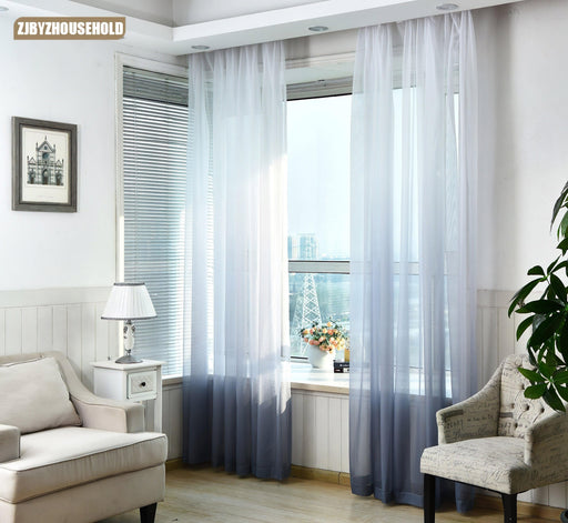 Voilage Blanc et Gris