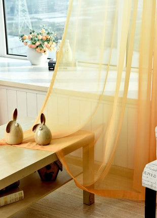 Voilage Blanc et Orange