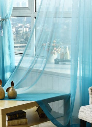 Voilage Blanc et Vert