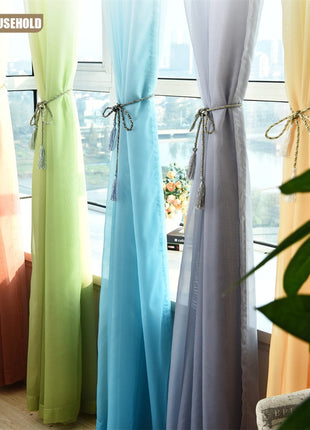 Voilage Blanc et Vert