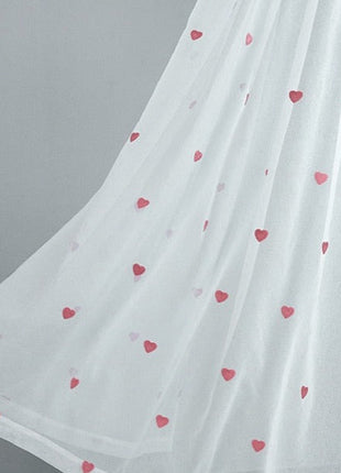 Voilage avec Motif Coeur