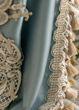 Rideau Luxe Bleu et Blanc