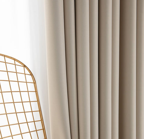 Beige Blackout Curtain