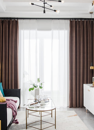 Rideau Velours Marron